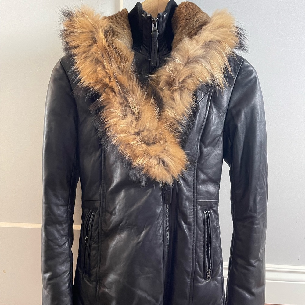 MacKage Ingrid Leather down parka